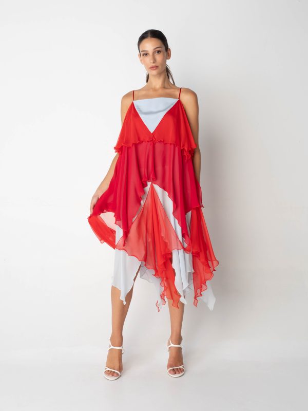 Maison Bias cut Scarf Slip Dress - Image 3